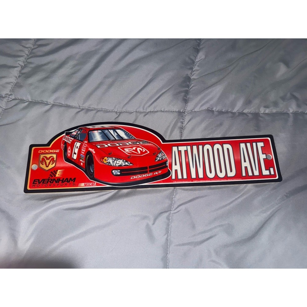 vintage 2001 NASCAR garage wall sign produced by WinCraft